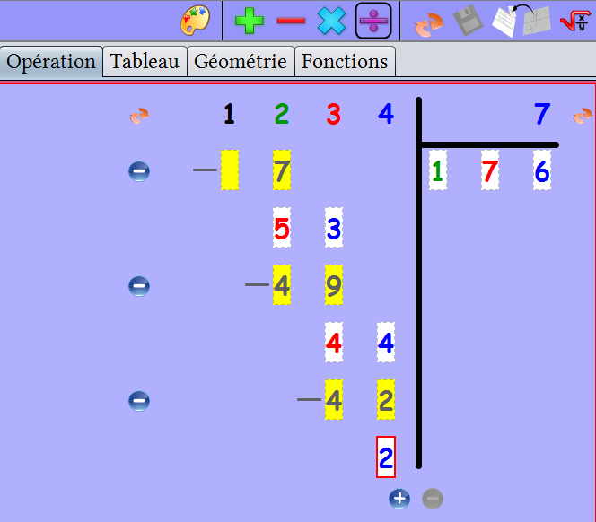 Divisions euclidiennes successives par 2