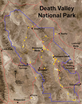 Mapa Death Valley