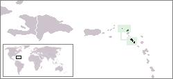 聖克里斯多福-尼維斯-安圭拉於背風群島與世界地圖的位置