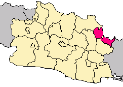 Reggenza di Cirebon – Mappa