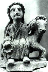 Statue of Epona, a Celtic goddess adopted by the Romans Epona Auxois.jpg