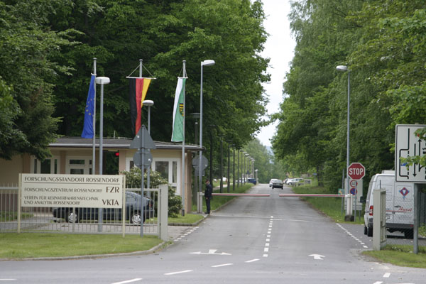 Ehemaliger Eingangsbereich zum Helmholtz-Zentrum Dresden-Rossendorf