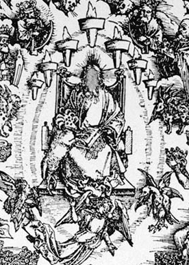 The Throne of God as painted by Albrecht Dürer.