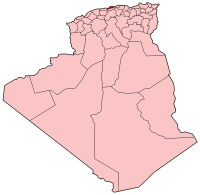 Map of Algeria showing Algiers province