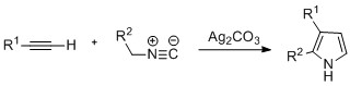 Synthesis of pyrrole via silver click chemistry