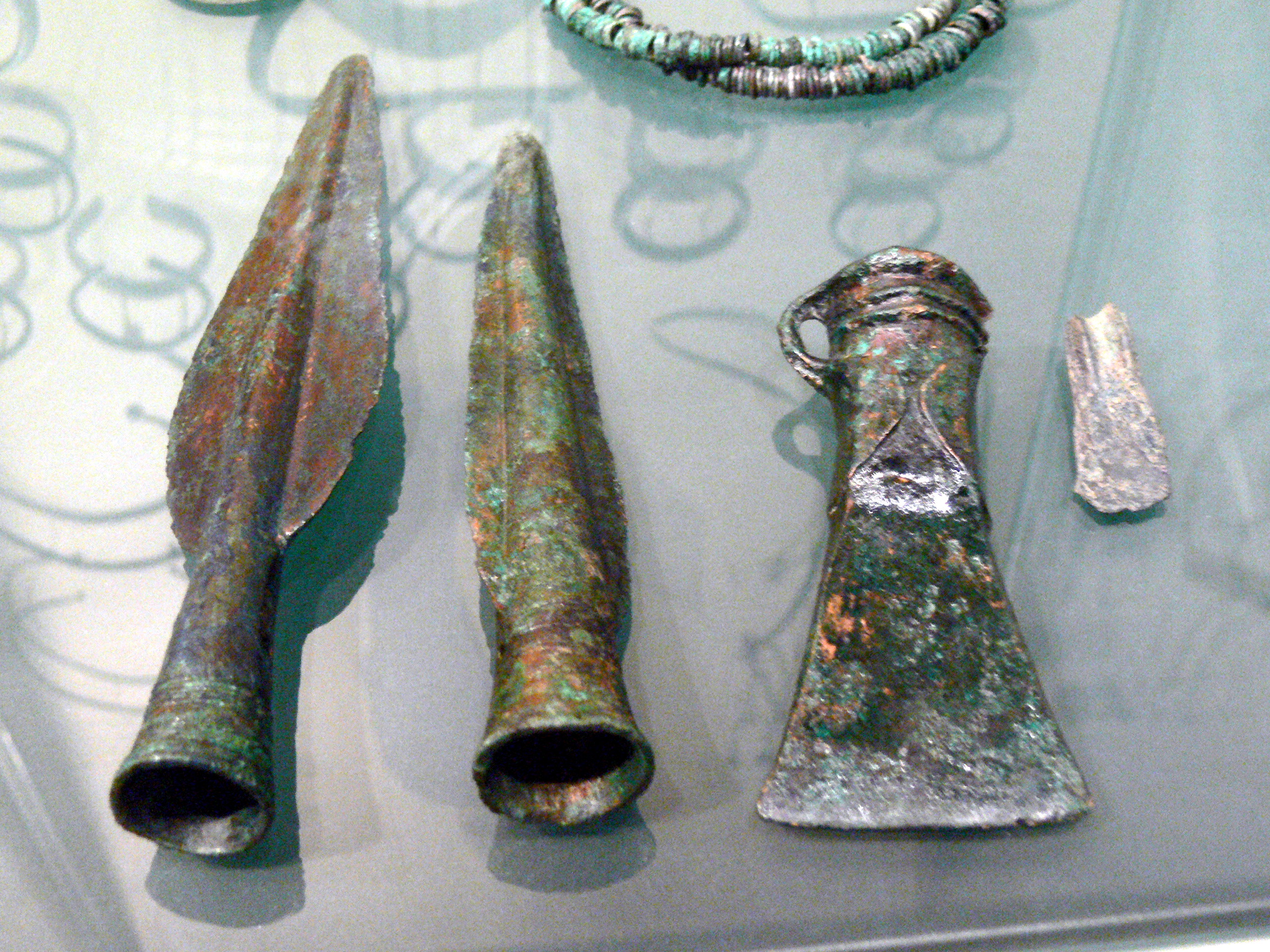 spear and axe heads from the bronze age