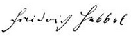 Friedrich Hebbels signatur