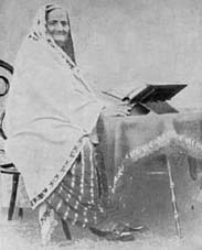 Iqbal's mother, Imam Bibi who died on 9 November 1914. Iqbal expressed his feeling of pathos in a poetic form after her death. Mother of Iqbal.jpg