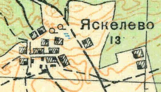 План деревни Яскелево. 1931 год