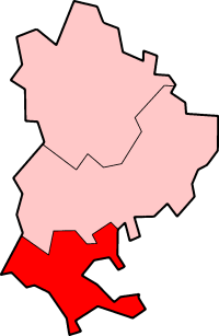 Kart over South Bedfordshire