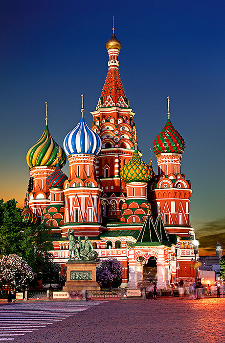 The St. Basil's Cathedral in Moscow