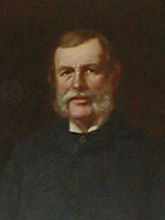 Painting of a man with a moustache and large sideburns.