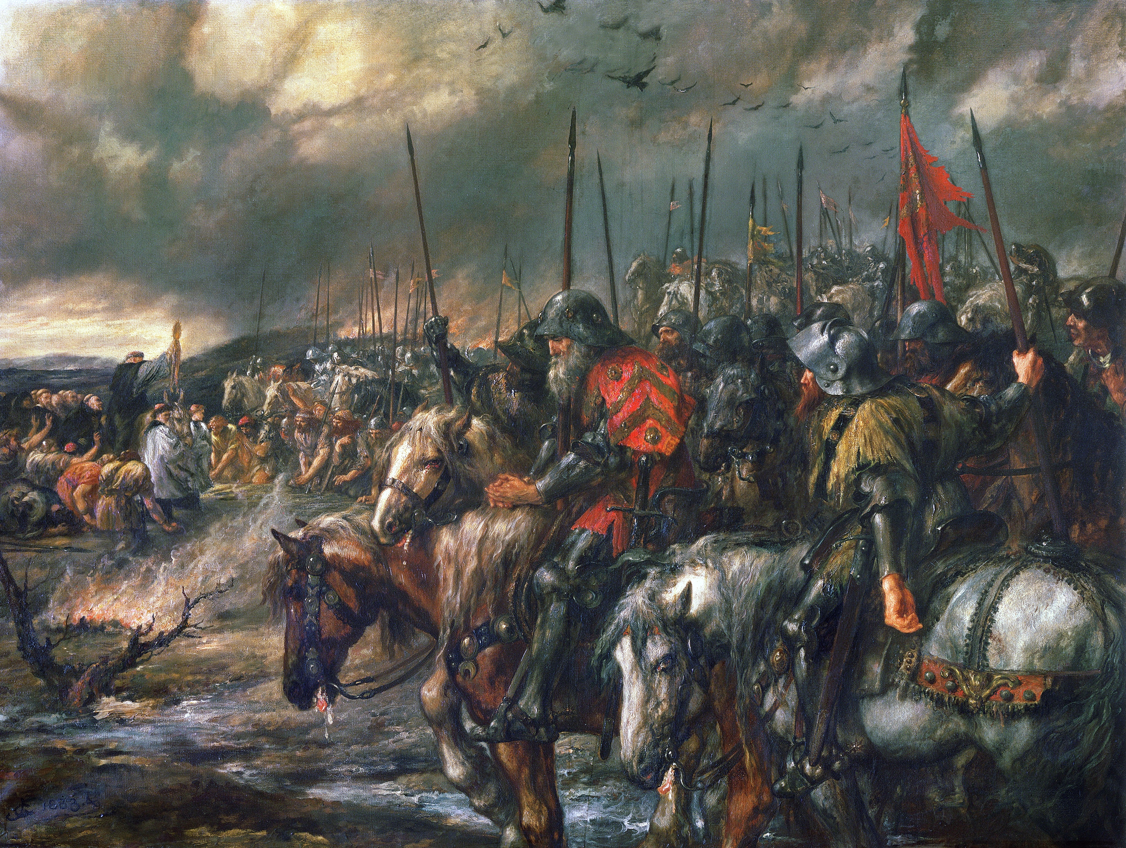 File:Morning of the Battle of Agincourt, 25th October 1415.PNG