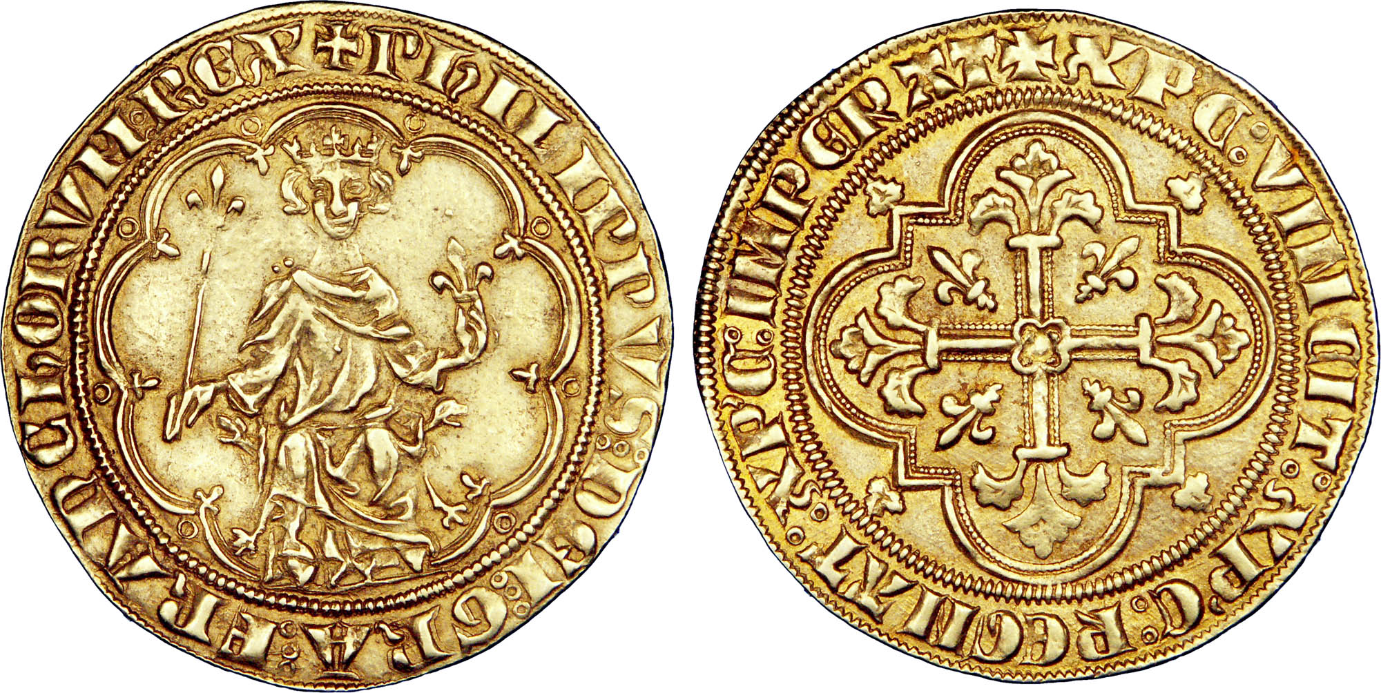 Gold coin of the reign of Philip the Fair.
