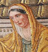 Pudentiana, detail of a mosaic in Santa Pudenziana.jpg