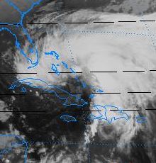 L'ouragan Gordon au-dessus d'Haïti, le 14 septembre à 20h16 UTC