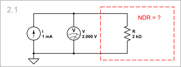 1 mA is passed through 2 kΩ dynamic positive resistance