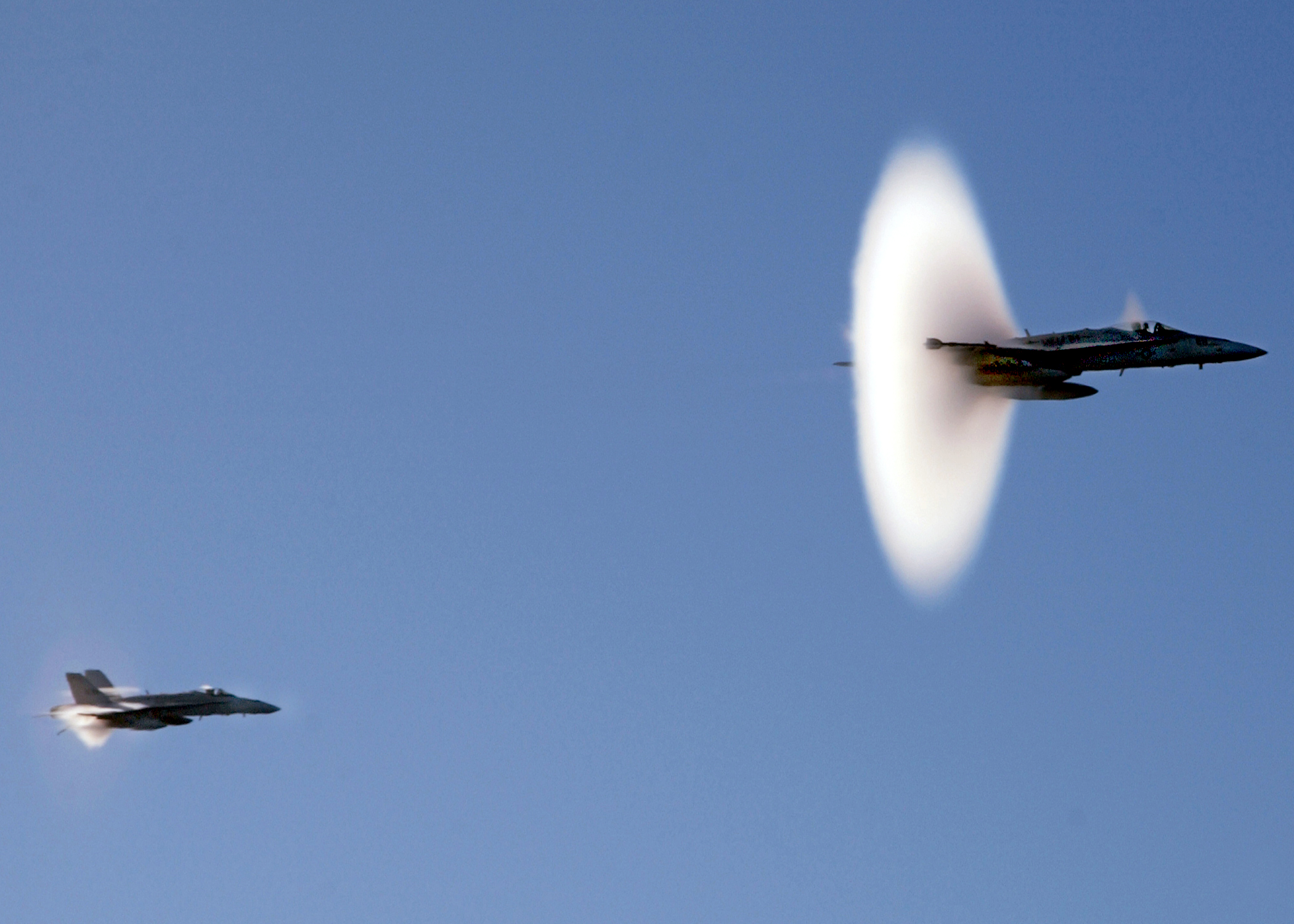 supersonic aircraft breaking sound barrier