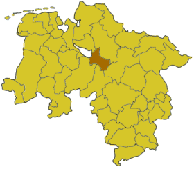 Landkreis Verdens beliggenhed i Niedersachsen