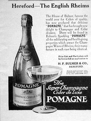 Print advertisement for Pomagne cider