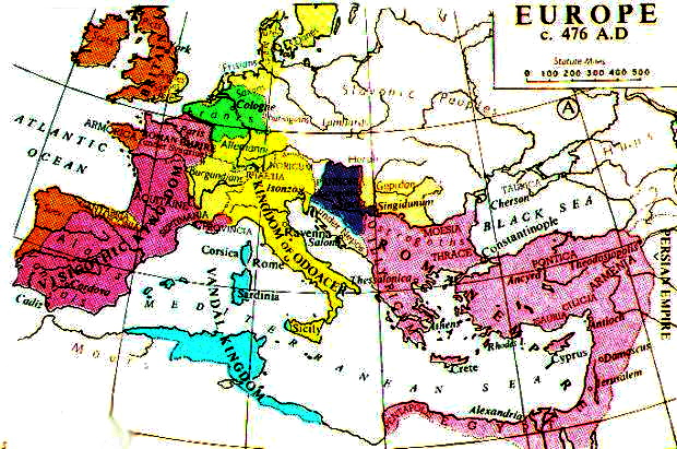 Europe in the Middle Ages, c. 476