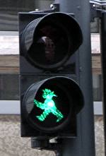 A Berlin Ampelmannchen
signal, showing green Ampelmann gruen.jpg