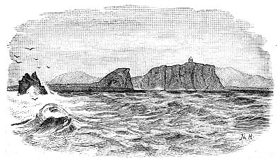 Reykjanäs med Islands enda fyr. (Af Th. Holmboe, efter en skiss af författaren)