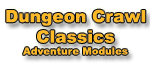 The logo for the Dungeon Crawl Classics line of adventures