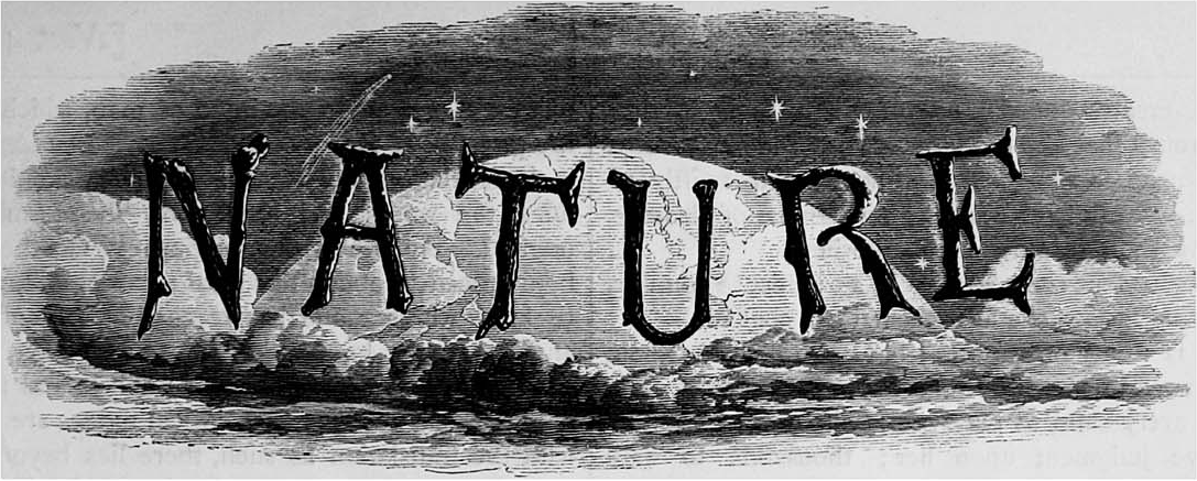 Logo of the journal Nature used in its first issue on Nov. 4, 1869