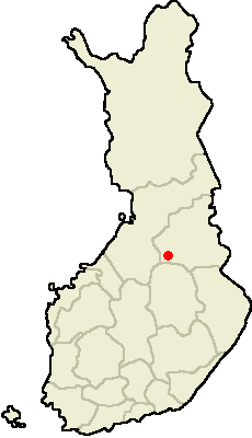 Kaart met de locatie van Vuolijoki