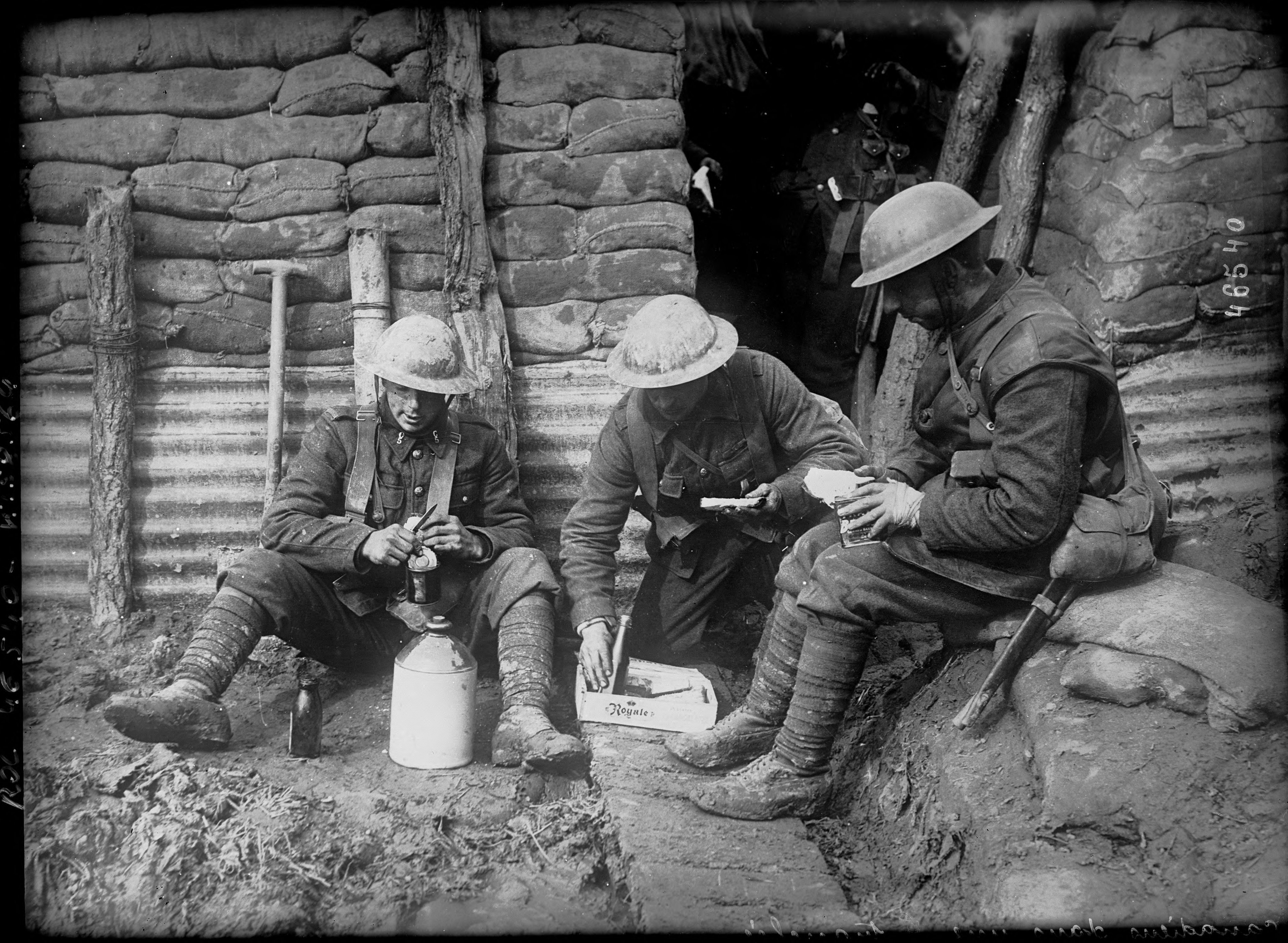 Canadian Soldiers in the trenches of Flanders Fields