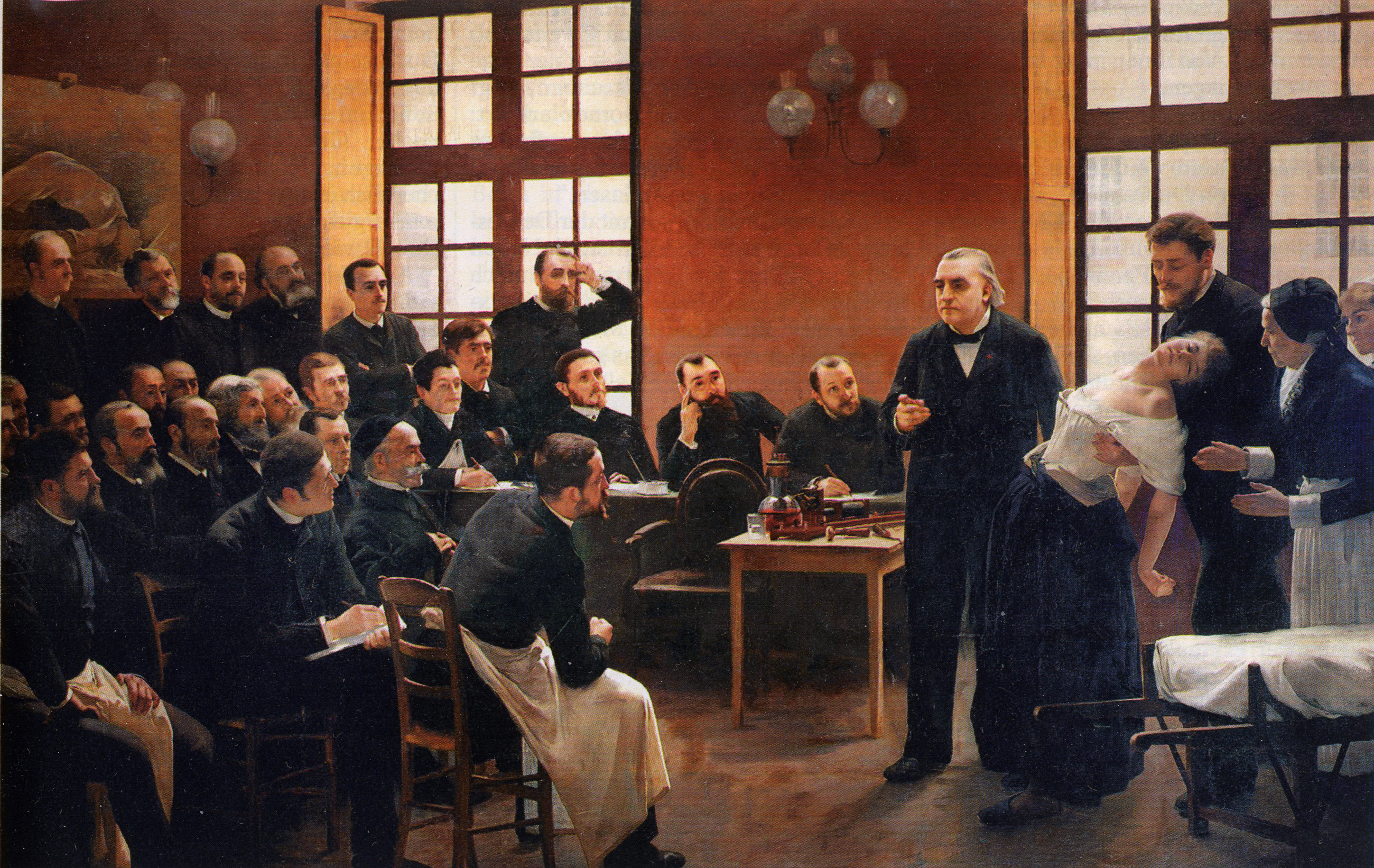 Une Leçon Clinique à la Salpêtrière, 1887. André Brouillet