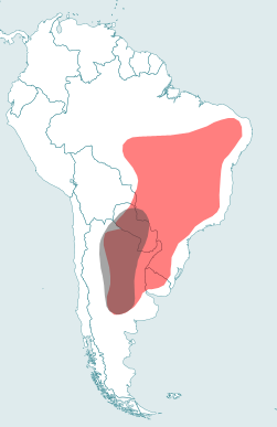 Distribución de la chuña de pates negres (negru), y la de pates coloraes (colloráu)