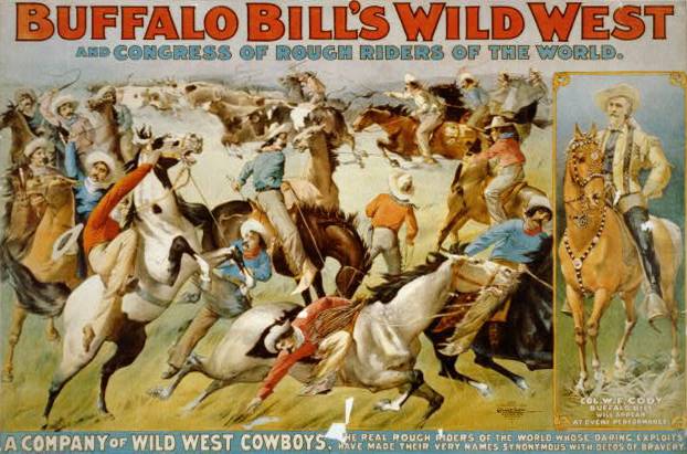 Poster for show Buffalo Bill "Wild West", 1899.