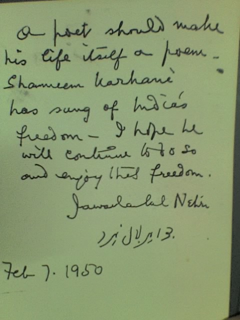  ... Jawaharlal Nehru to Shamim