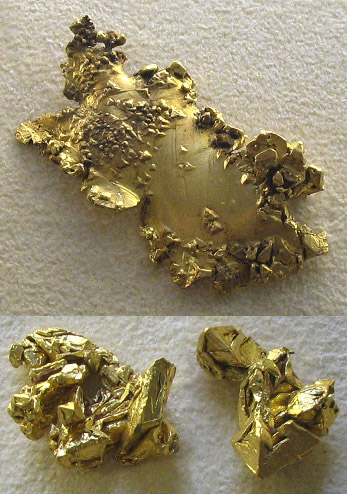 Fool's Gold (pyrite) versus Gold (Au): You cannot tell the difference unless you look at it closely