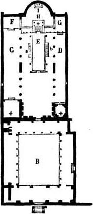 Plan of the church San Clemente Rome plan.jpg