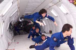 Weightlessness inside a Reduced gravity aircraft