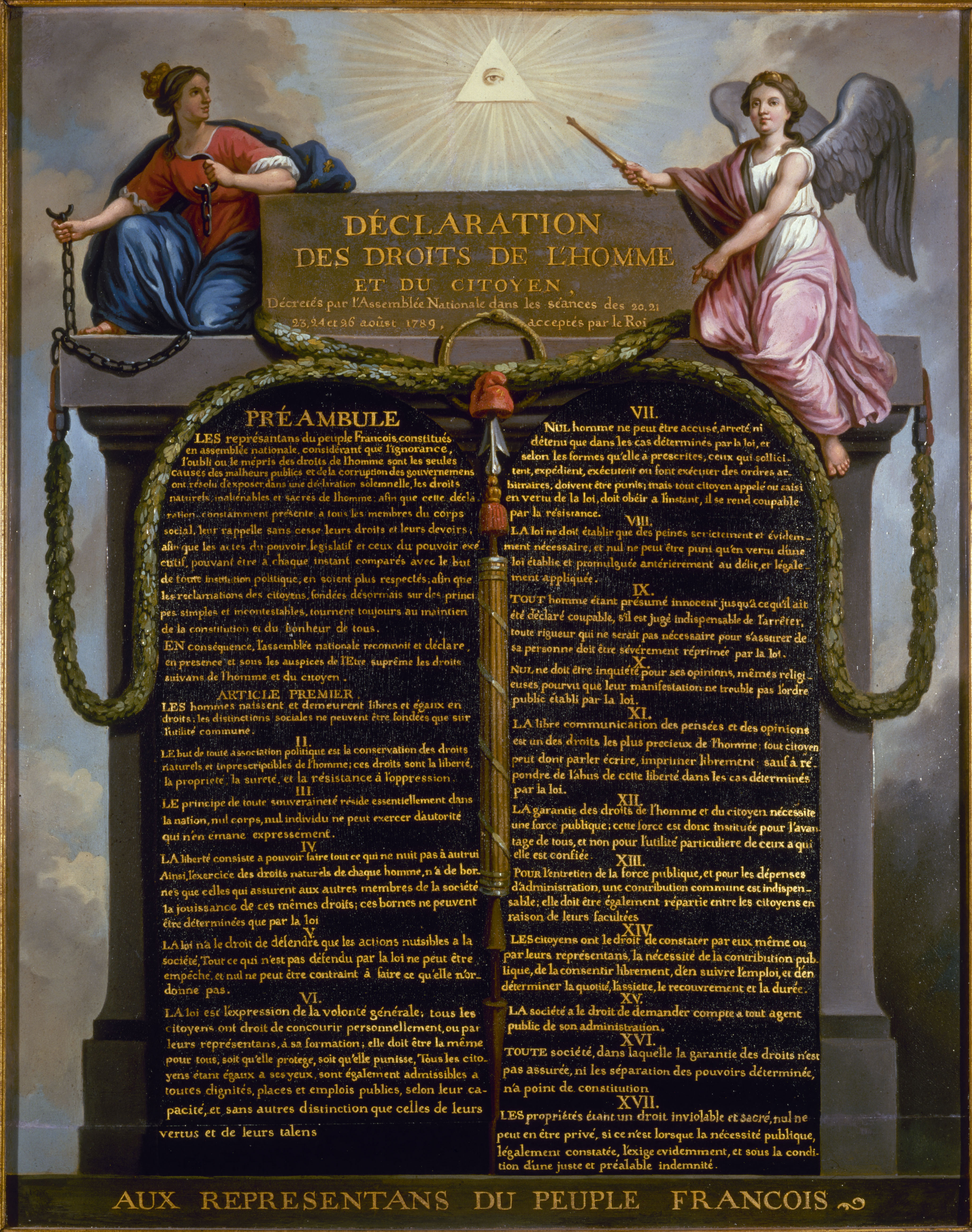 The Declaration of the Rights of Man and of the Citizen of 26 August 1789.