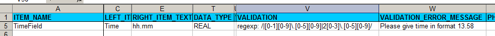 The regular expression in the CRF