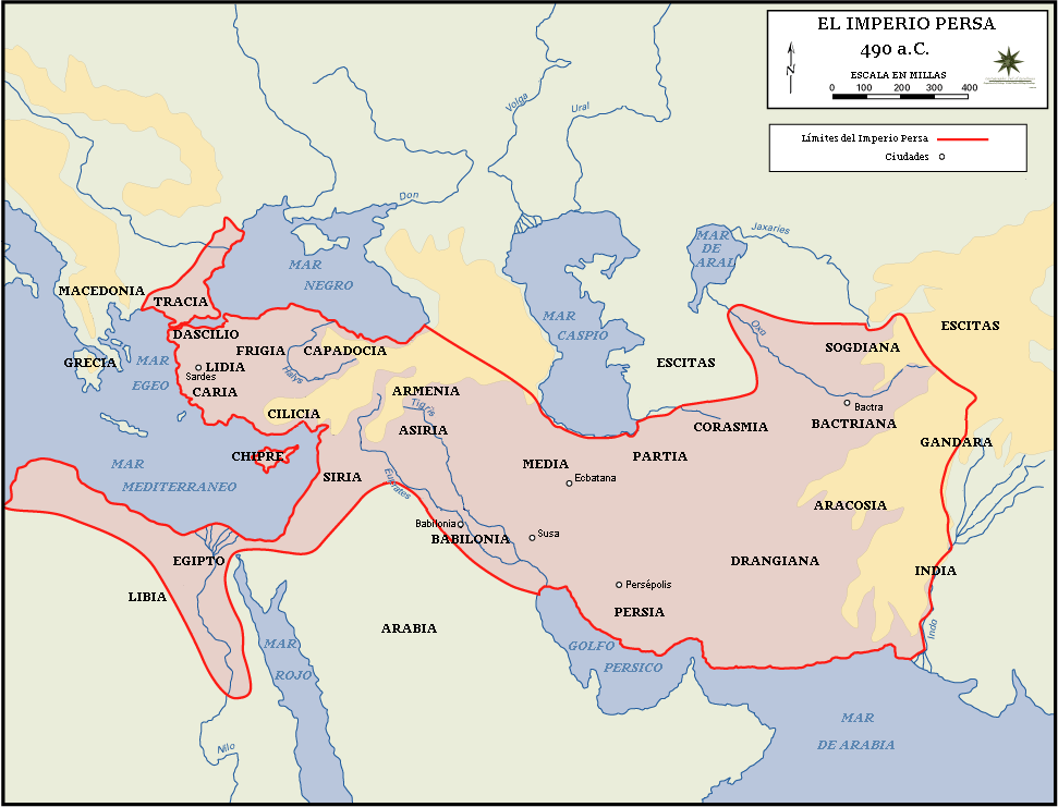 Ubicación de Imperio persa aqueménida