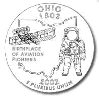 Ohio 50 State Quarter features the 1905 Wright...