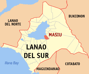 Mapa sa Lanao del Sur nga nagpakita sa nahimutangan sa Masiu.