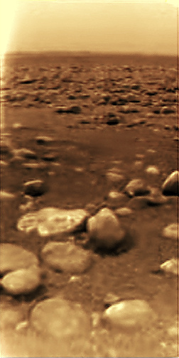 cassini-huygens first pic of titan moon