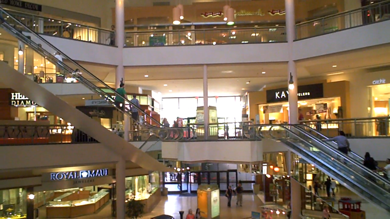 view of the three level center court of westfield north county