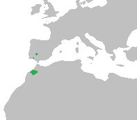 Área de distribución de Erodium mouretii
