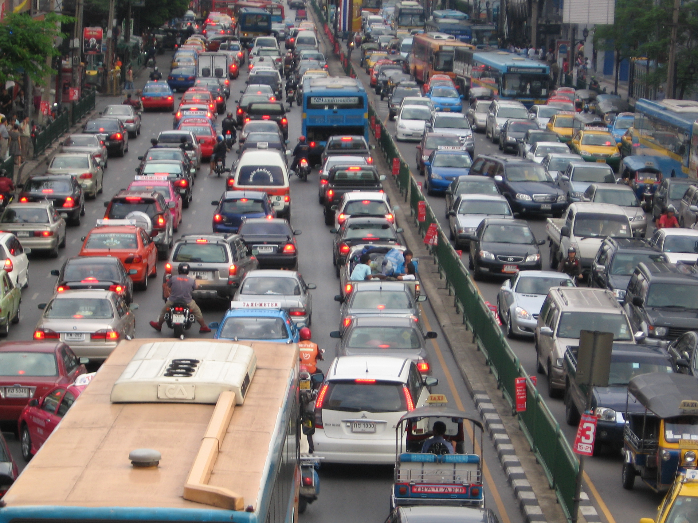 Dopravní zácpa v Thajsku