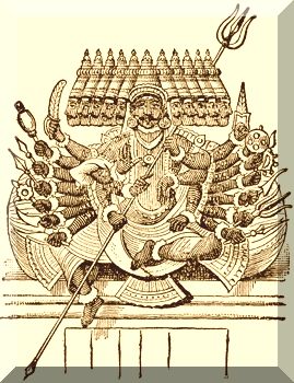 English: Sketch of Ravana