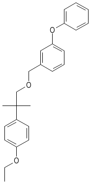 Structure of etofenprox (insecticide)