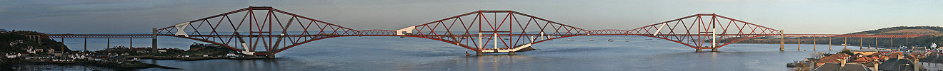 Panorama da Ponte ferroviaria de Forth.